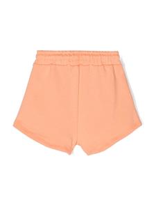 MSGM Kids Katoenen shorts met logoprint - Oranje