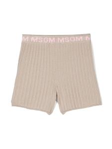 MSGM Kids Katoenen shorts - Beige