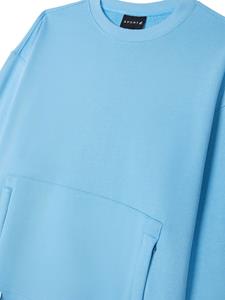 SPORT b. by agnès b. Katoenen sweater met logopatch - Blauw