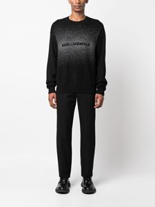 Karl Lagerfeld Sweater met intarsia logo - Zwart