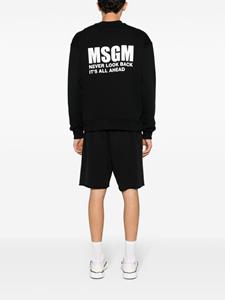 MSGM Katoenen sweater met logoprint - Zwart