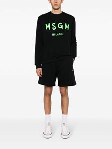 MSGM Katoenen sweater met logoprint - Zwart