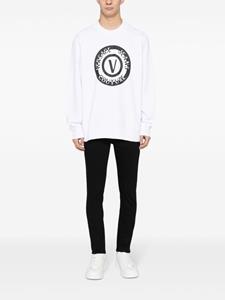 Versace Jeans Couture Sweater met logoprint - Wit