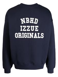 Izzue Fleece sweater met patch - Blauw