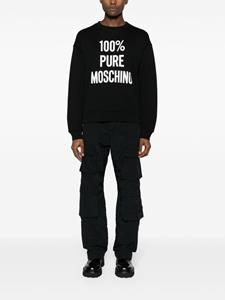 Moschino Sweater met tekst - Zwart
