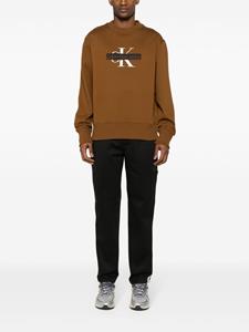 Calvin Klein Jeans Sweater met logoprint en ronde hals - Bruin