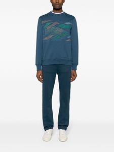 PS Paul Smith Sweater met geborduurd landschap - Blauw