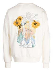 Musium Div. Sweater met paisley-print - Wit