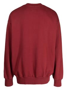 Izzue Sweater met logoprint en verlaagde schouders - Rood