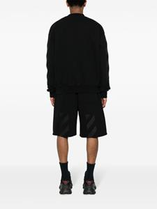 Off-White Katoenen sweater met Diag-streep - Zwart