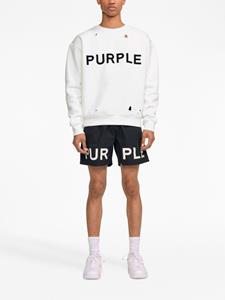 Purple Brand Sweater met logoprint - Wit