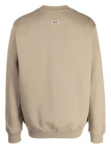 Izzue Sweater met logopatch en vlakken - Bruin