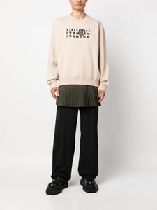 MM6 Maison Margiela Sweater met print - Beige