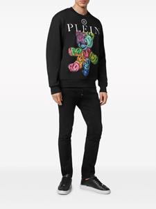 Philipp Plein Sweater met teddybeerprint - Zwart