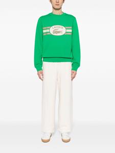 Lacoste Sweater met logoprint - Groen