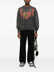SAINT MXXXXXX Katoenen sweater met logoprint - Grijs