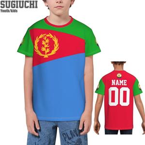 ETST 07 Aangepaste Naam Nummer Eritrea Vlag Embleem 3D T-shirts Voor Kinderen Jeugd Jongen/Meisje Tees Jersey Voetbal Fans Gift t-shirt