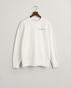 Gant Men Printed Graphic sweatshirt met ronde hals Wit