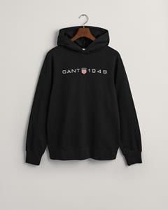 Gant Men Printed Graphic hoodie Zwart