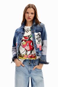 Desigual Spijkerjack Mickey Mouse patch - BLUE