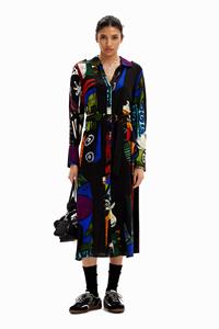 Desigual Midi-blousejurk M. Christian Lacroix - BLACK