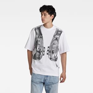 G-Star RAW Archive Vest Boxy T-Shirt - Wit - Heren