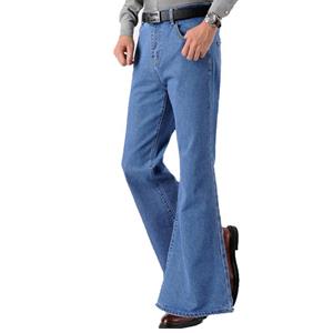 LFSZY121 Jeans Heren Mode Retro Grote Uitlopende Broek Losse Denim Flared Broek
