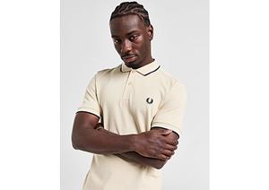 Fred Perry Twin Tipped Short Sleeve Polo Shirt Heren - Beige- Heren