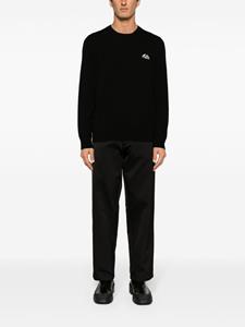 Alexander McQueen Kasjmier trui met geborduurd logo - Zwart