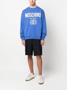 Moschino Trui met logoprint - Blauw