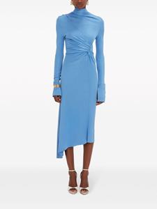 Victoria Beckham Midi-jurk met gedraaid detail - Blauw