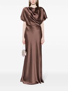 Amsale draped satin gown - Bruin