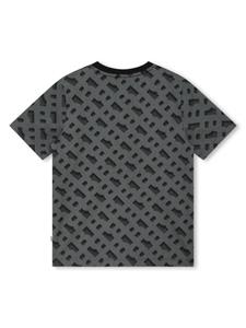 BOSS Kidswear T-shirt met jacquard - Zwart
