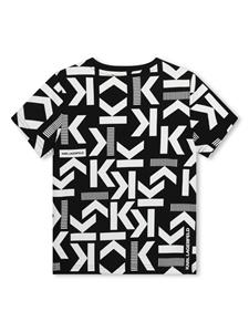 Karl Lagerfeld Kids T-shirt met logoprint - Zwart