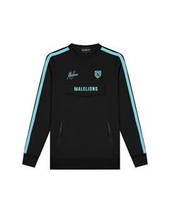 Malelions Sport Academy Sweater - Black/Turquoise