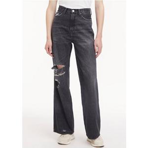 Tommy Jeans Weite Jeans CLAIRE HR WIDE AG8081 mit gesticktem Tommy Jeans Schriftzug & Destroyed-Details