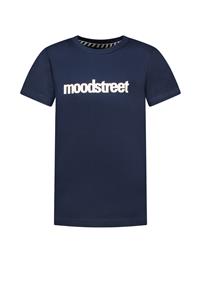 Moodstreet Jongens t-shirt logo - Marine blauw