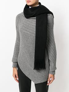 N.Peal Geweven sjaal - Zwart