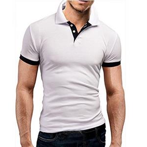 HerSight Heren dun plus size T-shirt casual polo korte mouw T-shirt effen kleur sport top man revers wit zwarte T-shirts