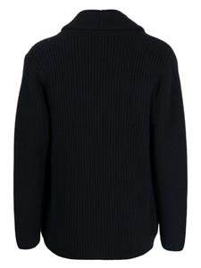 N.Peal double-breasted buttoned knit cardigan - Blauw