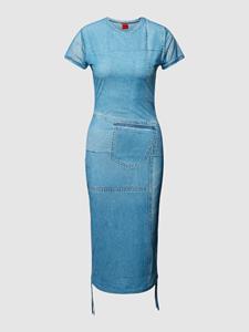 HUGO Midi-jurk met all-over motief, model 'Nerana'