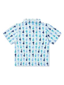 Rachel Riley seahorse-print polo shirt - Blauw