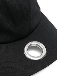 VETEMENTS eyelet-embellished cotton baseball cap - Zwart