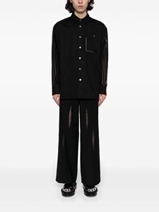 Feng Chen Wang cut-out wide-leg trousers - Zwart