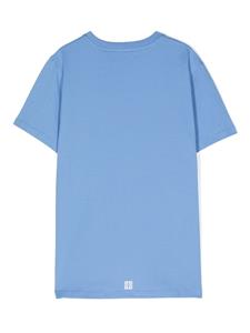 Givenchy Kids logo-stamp cotton T-shirt - Blauw