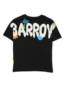 Barrow kids logo-print cotton T-shirt - Zwart