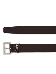 Saint Laurent Cassandre leather belt - Bruin