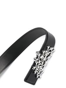AMIRI Bones-buckle leather belt - Zwart