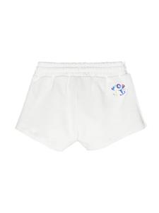 Barrow kids logo-print cotton shorts - Wit