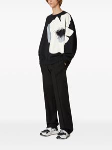 Valentino Garavani Oversized sweater met bloemenprint - Zwart